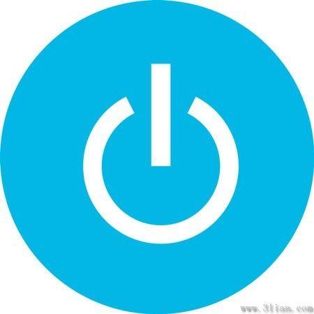 Dark Blue Circle Logo - Shutdown symbol icon dark blue vector Free vector in Adobe
