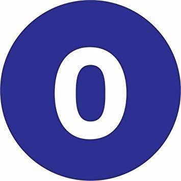 Dark Blue Circle Logo - Dark Blue Circle0 Number Labels - 500 Labels Per Roll: Amazon