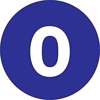 Dark Blue Circle Logo - Number Labels Stickers, 3 Circle, Dark Blue, 500