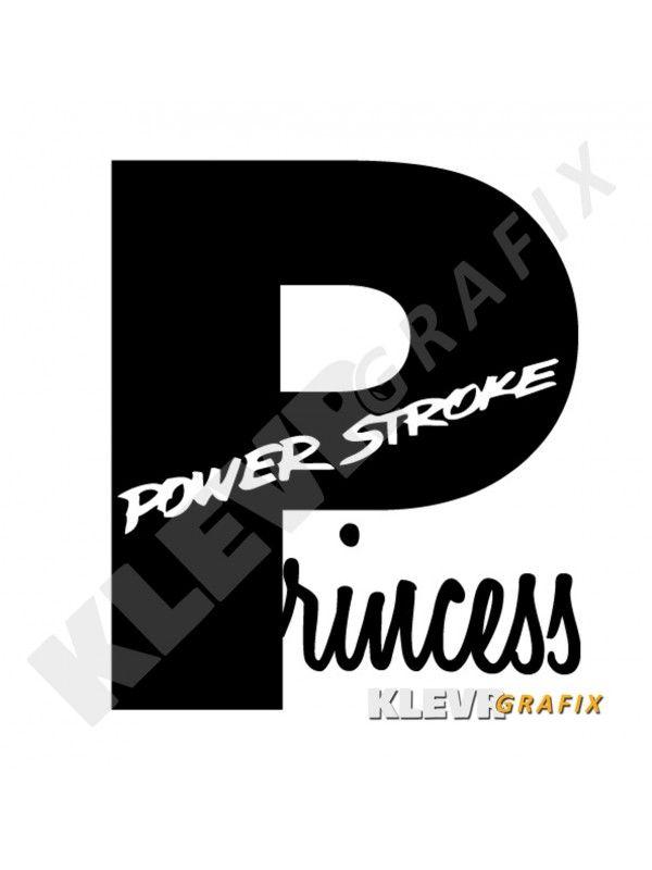 Powerstroke Logo - Power Stroke Princess Powerstroke P Logo Windshield Vinyl Decal