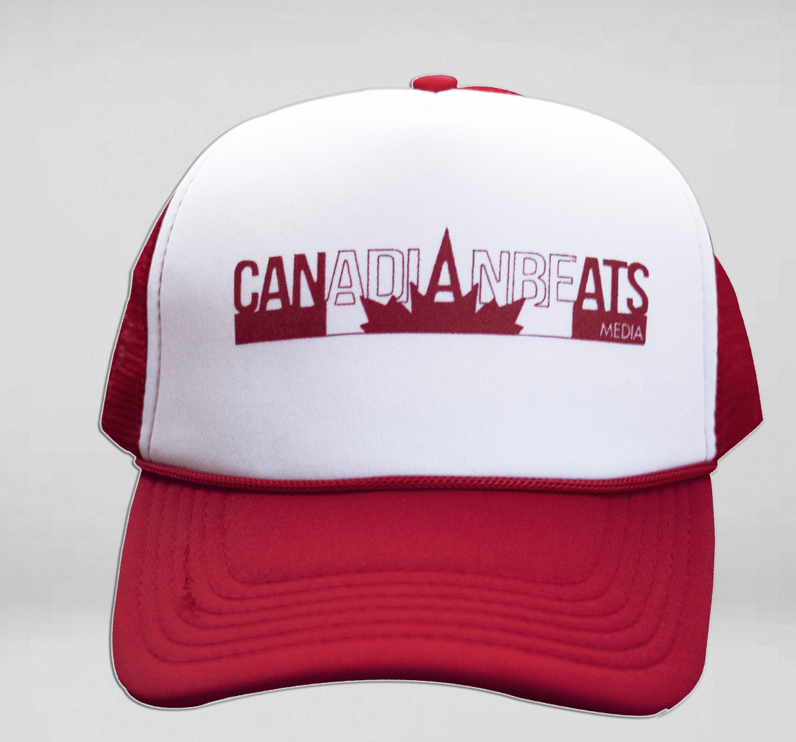 Red Beats Logo - Canadian Beats Logo Trucker Hat – Red/White – Canadian Beats Media