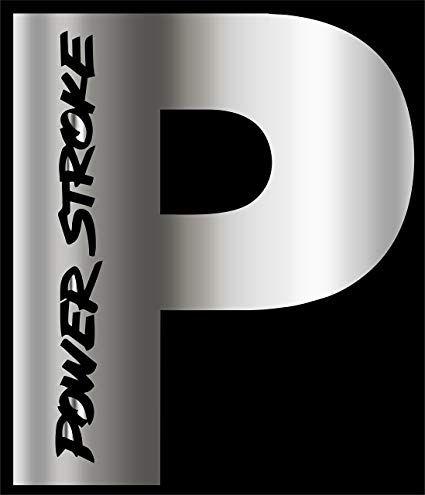 Powerstroke Logo - Powerstroke P Logo ( Chrome): Automotive