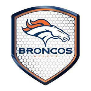 Denver Broncos Logo - NFL DENVER BRONCOS LOGO SHIELD REFLECTOR / AUTO - MAILBOX - LOCKER ...