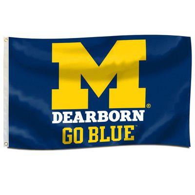 University of Michigan Dearborn Logo - University of Michigan - Dearborn Bookstore - 3x5 Flag