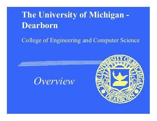 University of Michigan Dearborn Logo - Overview - University of Michigan - Dearborn: College of Engineering