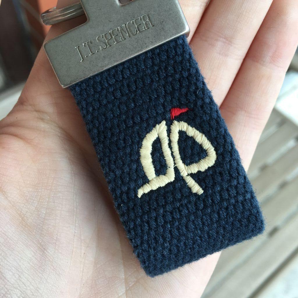 FOB Cross Logo - J.T. Spencer Custom Navy Island Proper Logo Key Fob - Accessories