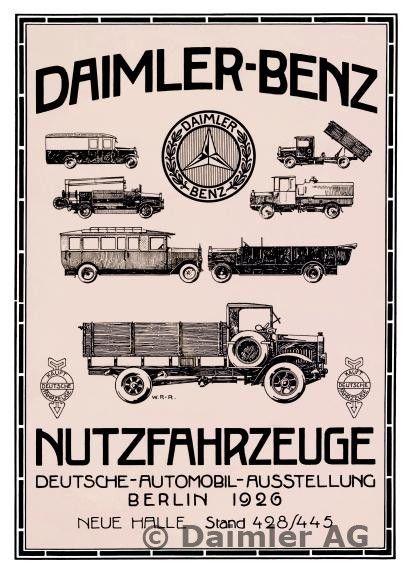 Daimler-Benz AG Logo - Werbeanzeigen Lkw Und Nutzfahrzeuge Daimler Benz AG, 1926 Bis 1945