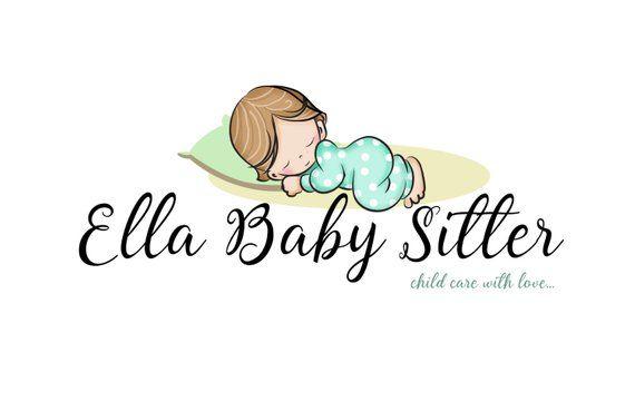 Sitter Logo - Custom logo design baby sleeping logo baby sitter logo