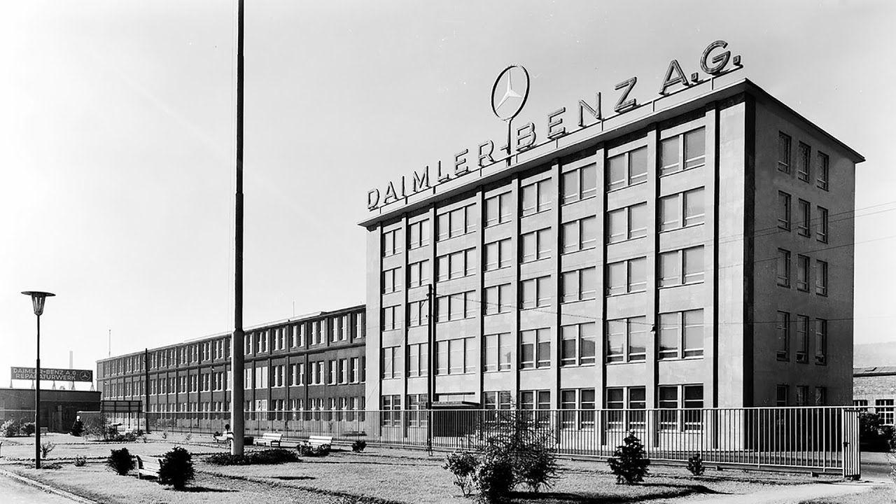 Daimler-Benz AG Logo - Daimler Benz AG Plant In Stuttgart 1955