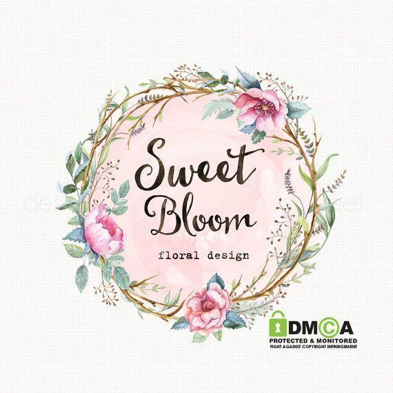 Bloom Flower Shop Logo - Flower branding. Flower logo