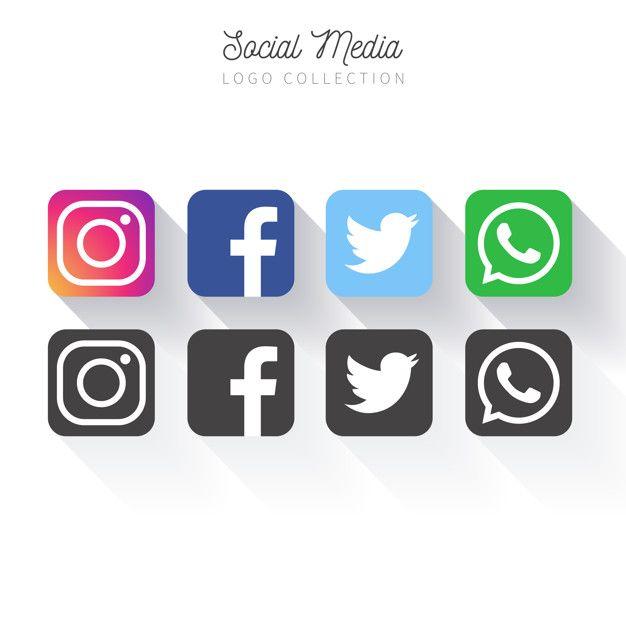Soical Logo - Popular social media logo collection Vector | Free Download