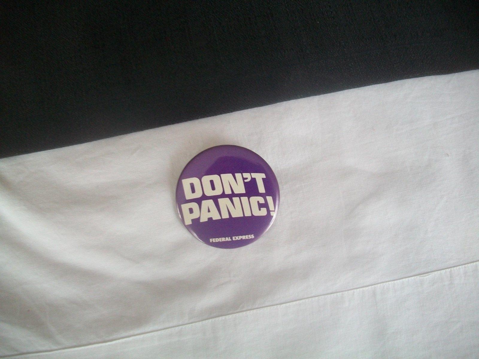 Vintige FedEx Logo - VINTAGE Collectible PURPLE FED-EX~ Federal Express~DON'T PANIC!~ 2 ...