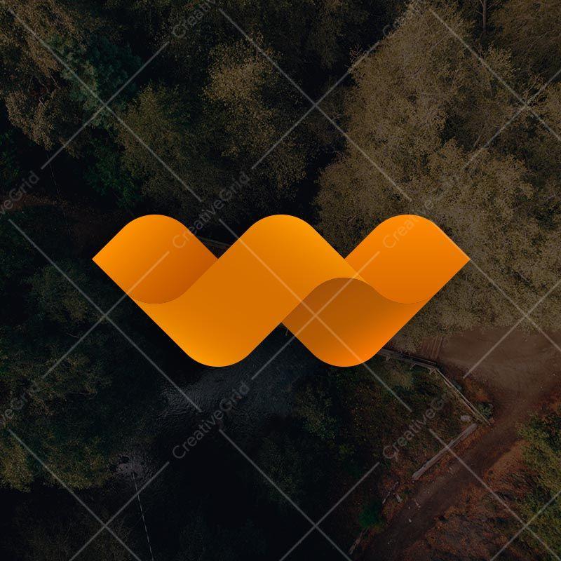 Orange Wave Logo - Wave Logo - Creative Grid