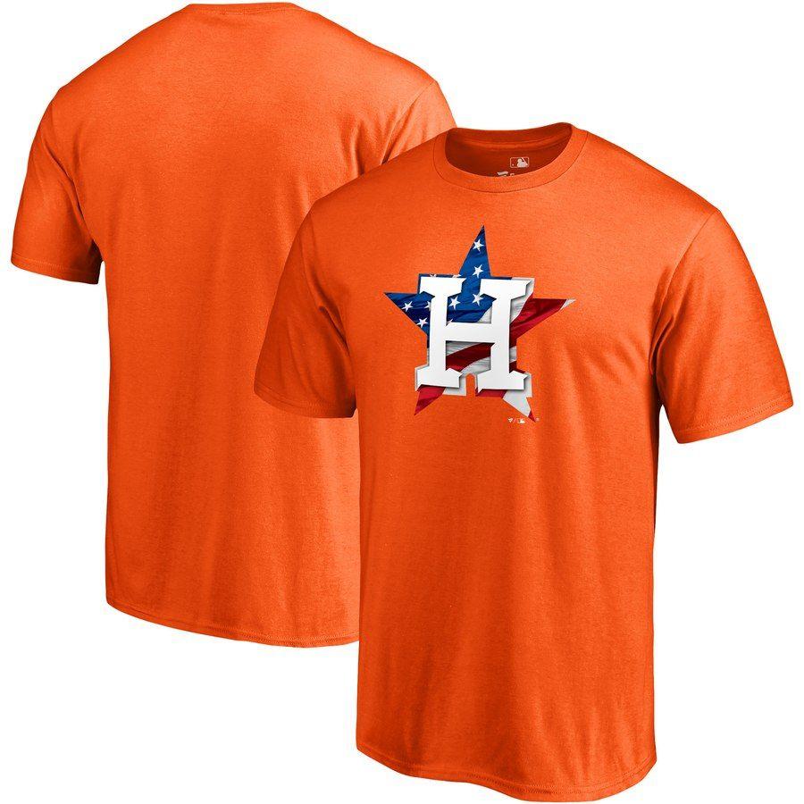 Orange Wave Logo - Men's Houston Astros Fanatics Branded Orange 2018 Stars & Stripes ...