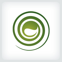 Leaf Spiral Logo - Spiral Leaf Logo Template | Codester