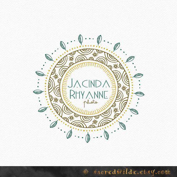 Leaf Spiral Logo - Bohemian Mandala Logo Design , Leaf Mandala , Spiral Logo , Soft ...