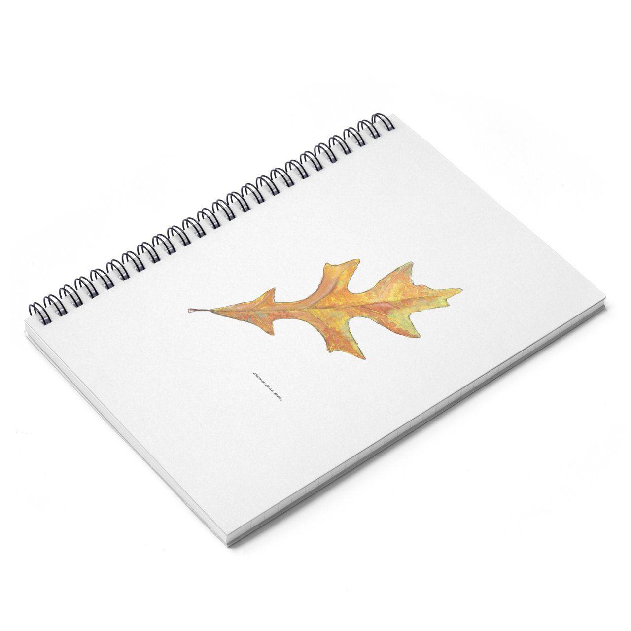 Leaf Spiral Logo - Journal - Oak Leaf Spiral Notebook - Ruled Line – Falling Leaf Card Co.