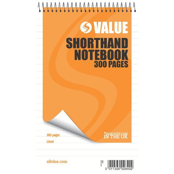 Leaf Spiral Logo - Silvine Spiral Bound Shorthand Notebook 127x203mm 150 Leaf Ruled ...