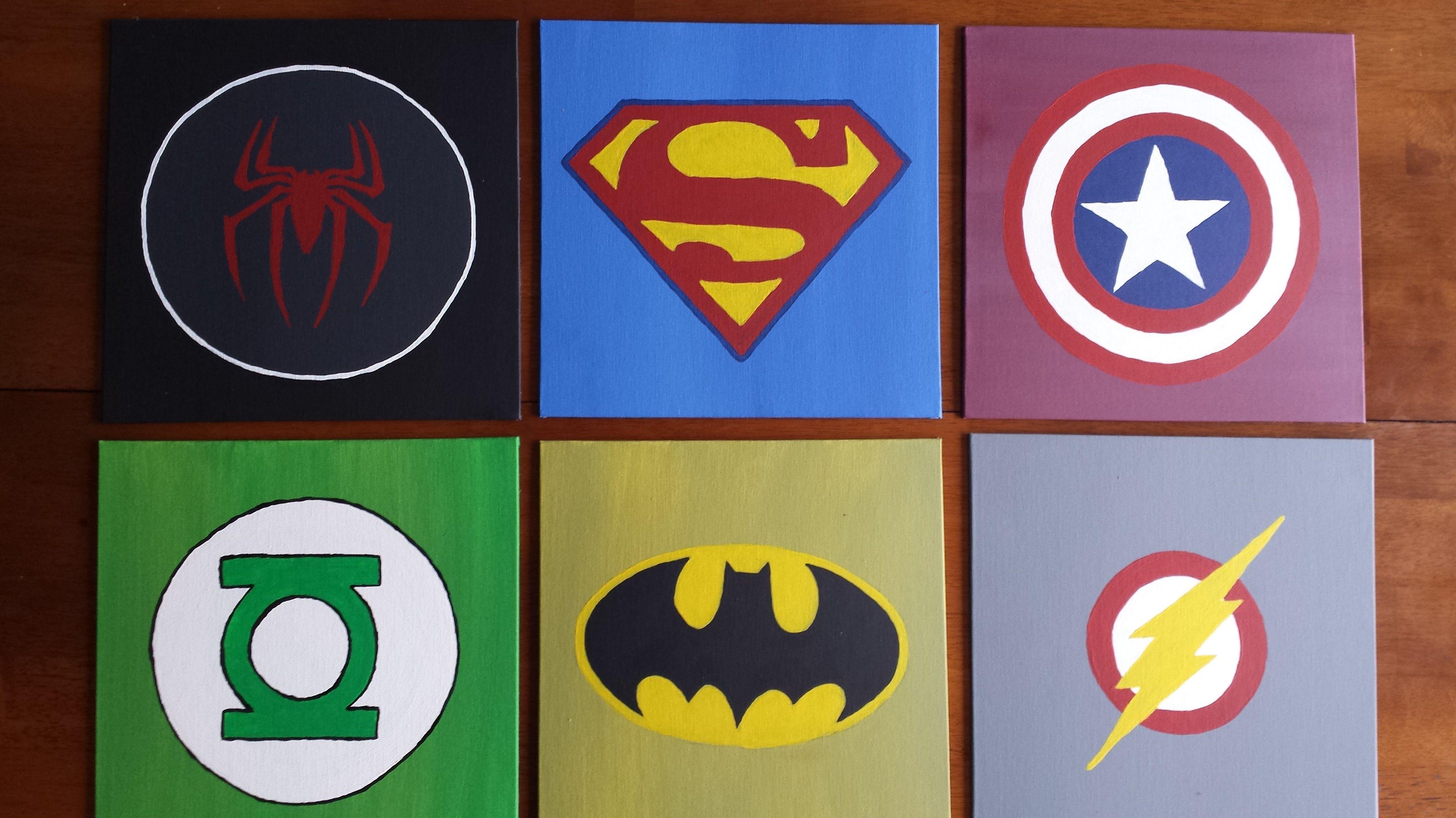 Simple Superhero Logo - DIY Wall Art for Boys- Superhero Logos | PINterest Inspiration