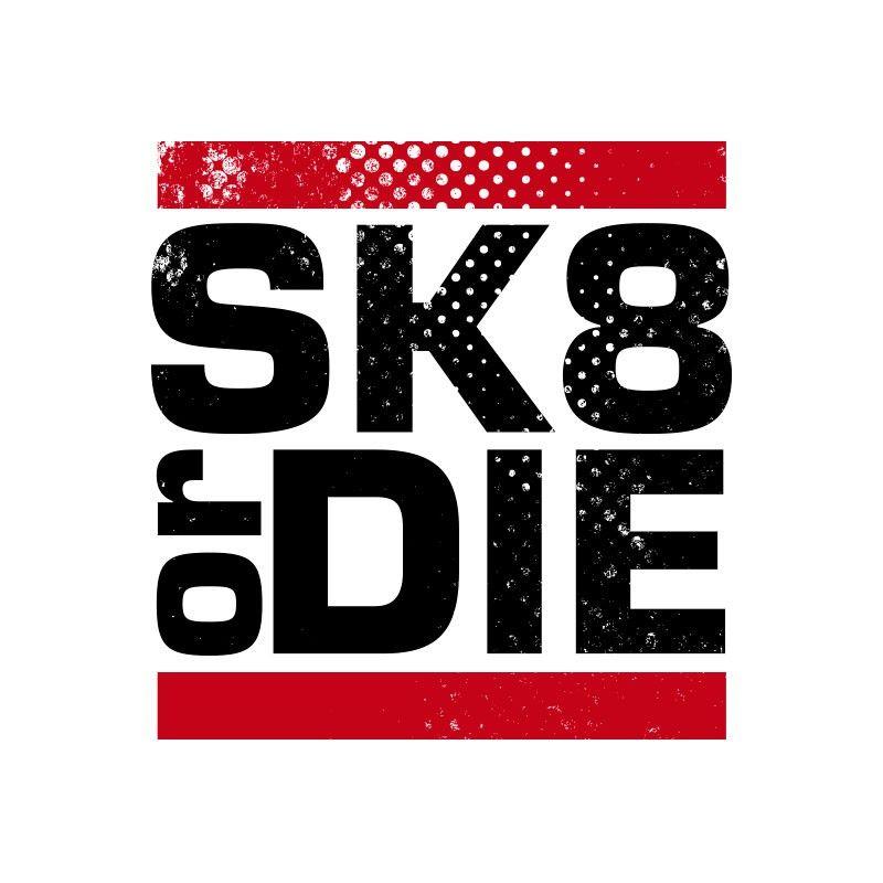 Skate or Die Logo - Skate or Die T-Shirt WHITE