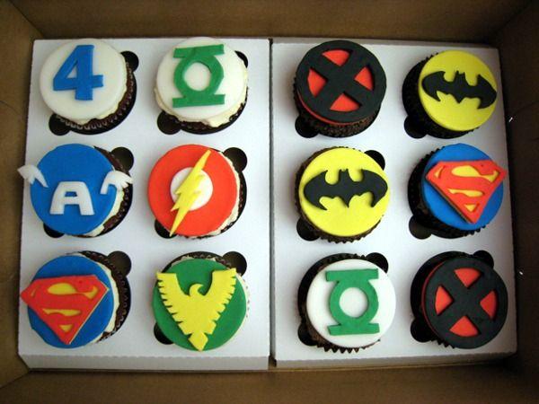 Simple Superhero Logo - Superhero Cupcakes - justJENN recipes justJENN recipes