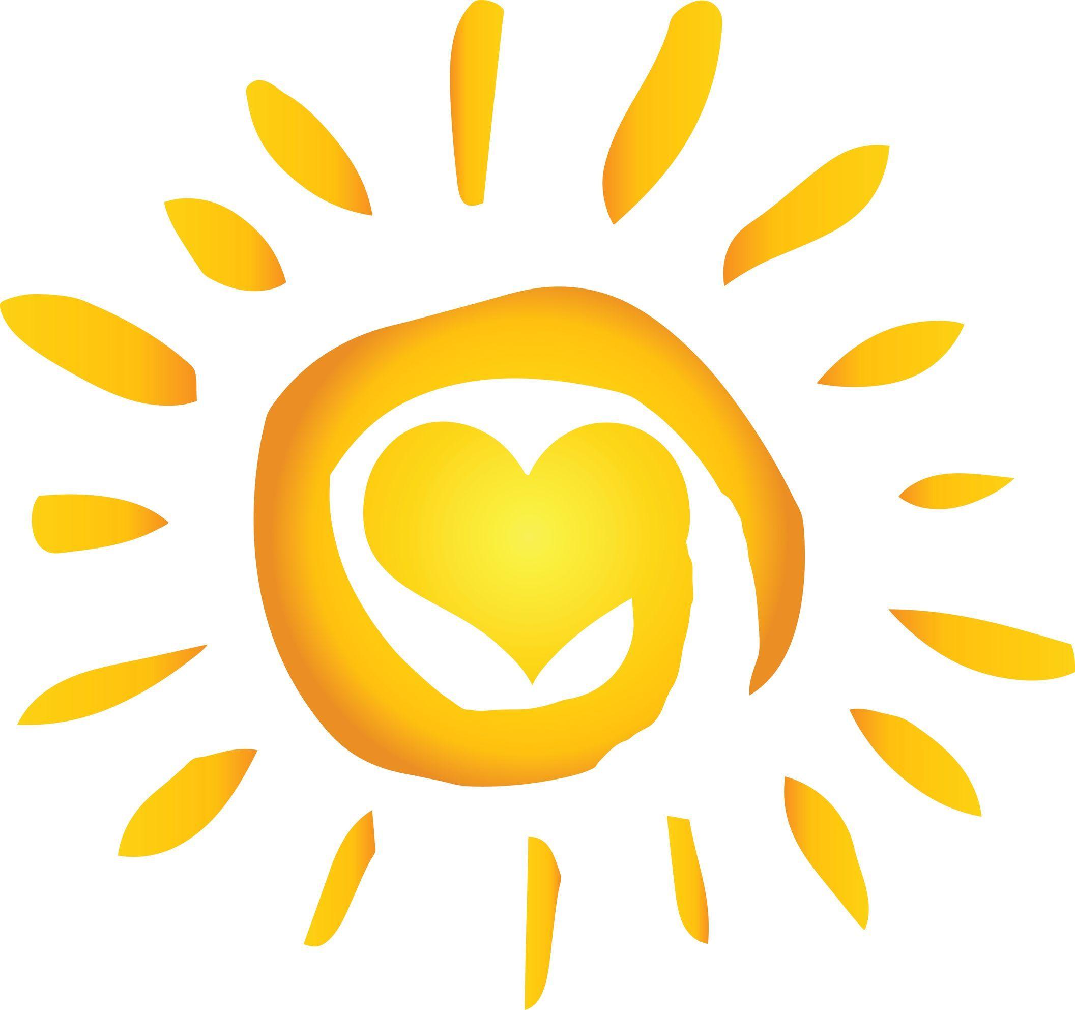 Yellow Heart Logo - A yellow heart in a spiral of the sun. It keeps me searchin' for a ...