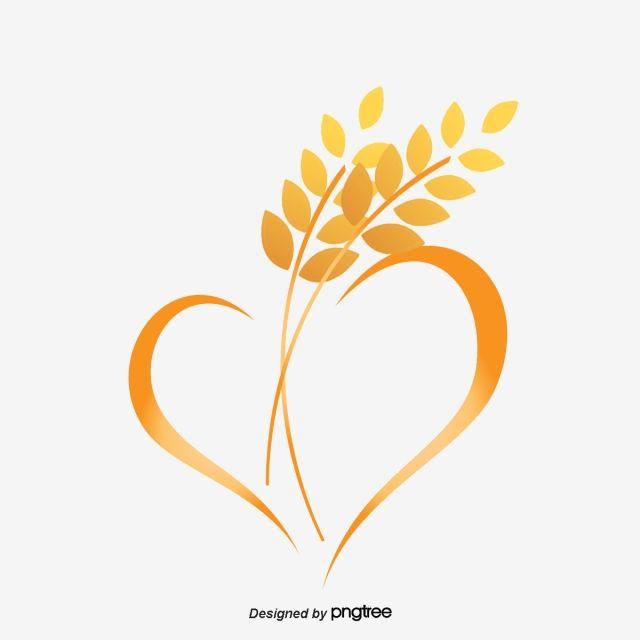 Yellow Heart Logo - Wheat Logo, Yellow, Heart Shaped, Vector PNG and PSD File for Free ...