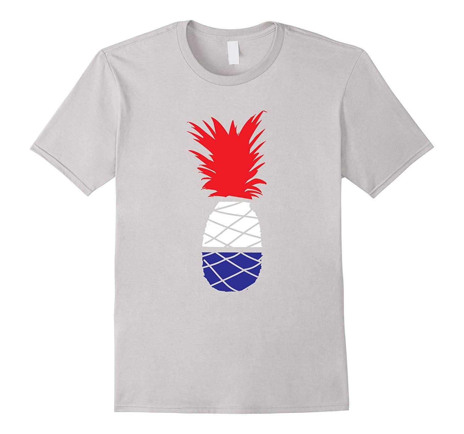 Red Blue Pineapple Logo - 4th Of July Red White And Blue Pineapple T Shirt TH