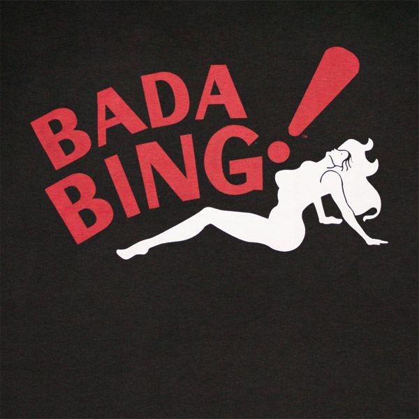 Bada Bing Logo - The Sopranos Bada Bing Black Graphic Tee Shirt