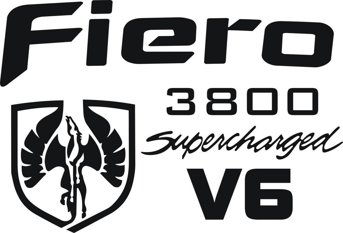 Fiero Graphic Logo - Pontiac Fiero 3800 Supercharged Graphic Decal