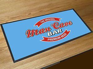 Red and Blue Bar Logo - Man Cave Red Beer Label Blue bar runner home pub bar | eBay