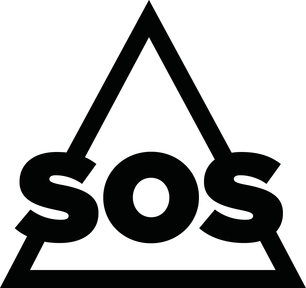 Black and White Triangles Logo - SOS Of Sweden. Fashionable Winter and Ski Wear