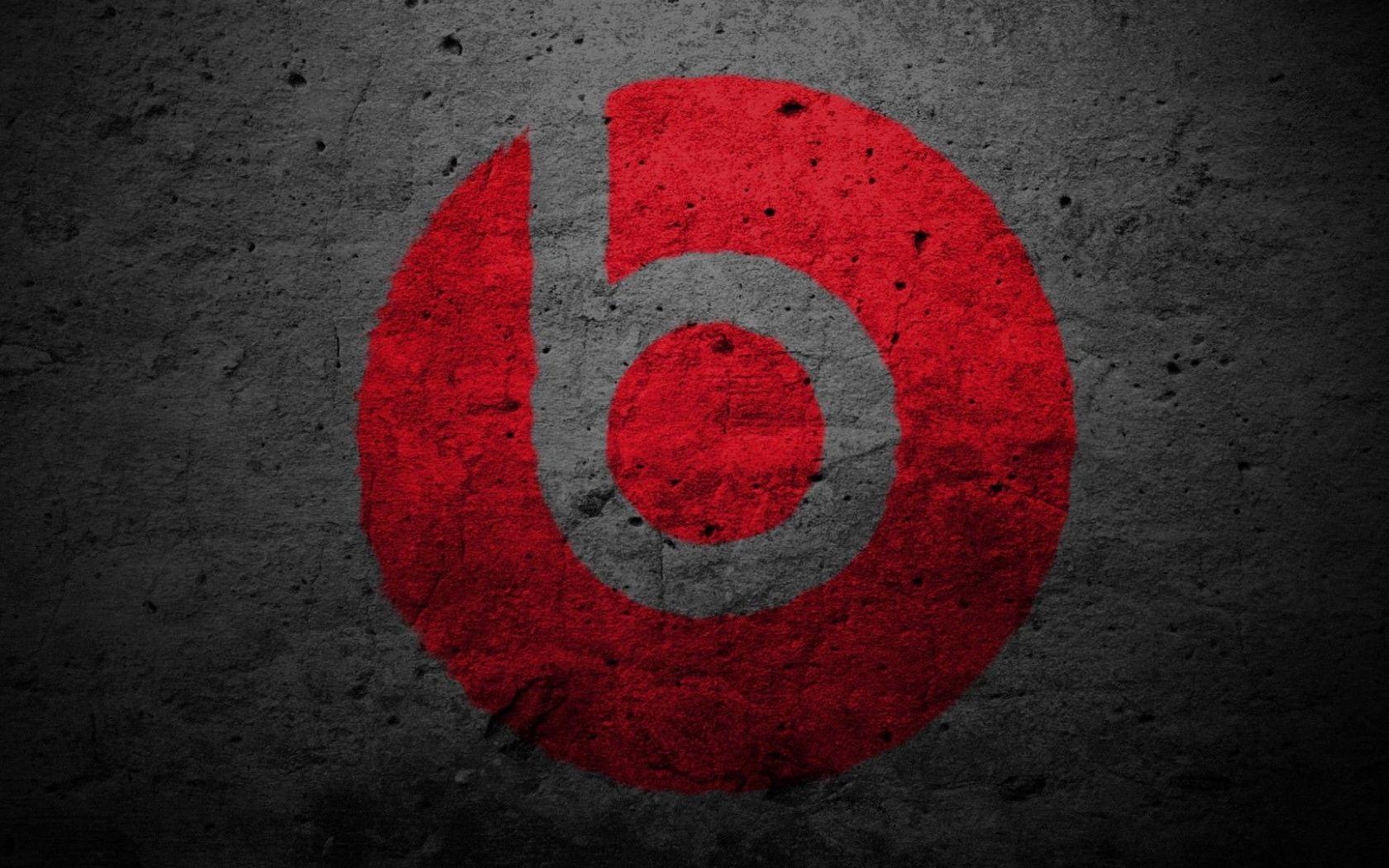 Red Beats Logo - Download 1680x1050 Wallpaper Logo, Circle, Graphics, Beats