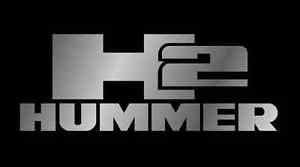 Hummer H2 Logo - New Hummer H2 Logo & Word Black Stainless Steel License Plate