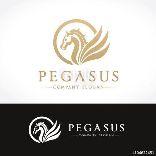 Horse Vector Logo - Pegasus Logo, Animal logo, horse Logo, vector logo template Stock