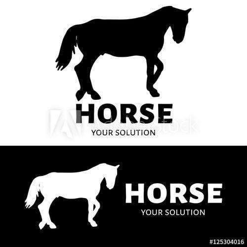 Horse Vector Logo - Horse vector logo. A logo in the shape of a horse this stock