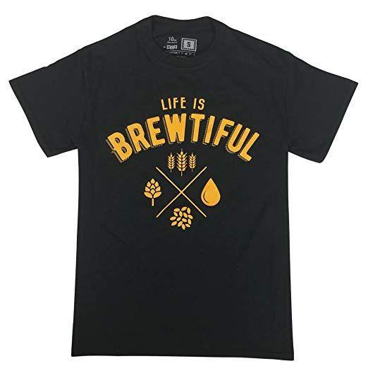QR Clothing and Apparel Logo - 10oz apparel Beer t Shirt Life is Brewtiful: Clothing