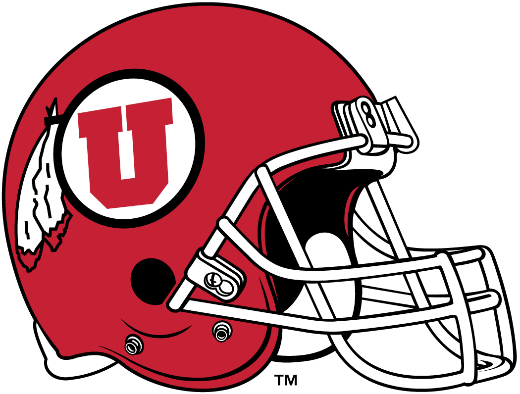 U of U Football Logo - Utah Utes 1999 Pres Helmet Logo Iron On Transfers $2.00