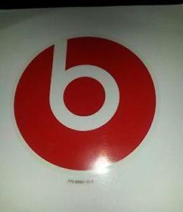 Beats Headphones Logo - LOT 3 BEATS by DR. DRE - 3 inch Vinyl Decal Sticker Headphones RED ...