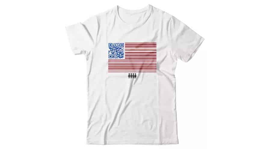 QR Clothing and Apparel Logo - American students design QR code merchandise for midterm elections