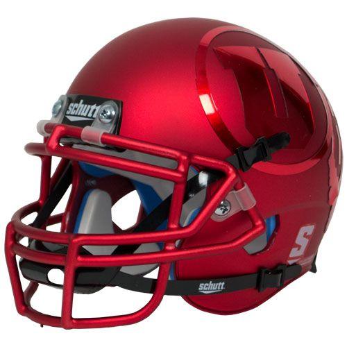 U of U Football Logo - Mini Utah Utes Red Tonal Athletic Logo Helmet. Utah Red Zone