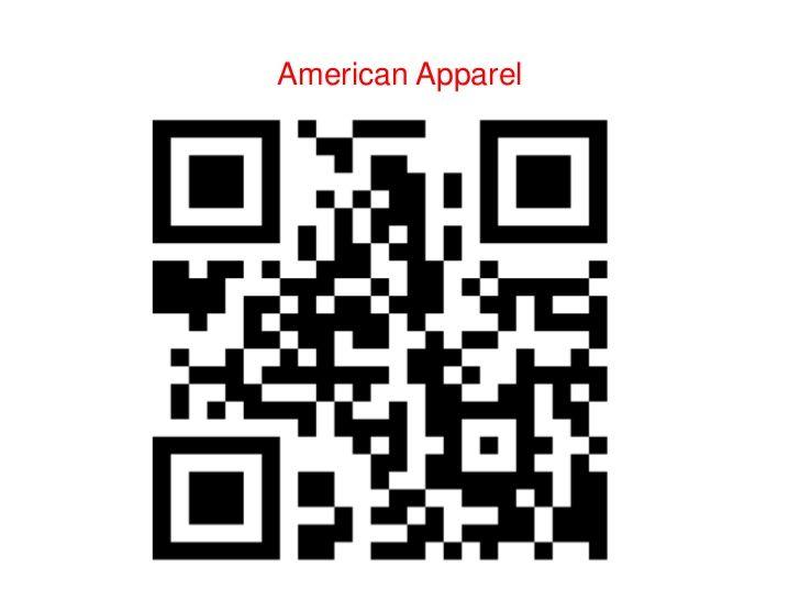 QR Clothing and Apparel Logo - Should American Apparel use QR codes on their clothes?