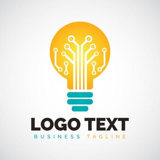 Light Bulb Logo - Light bulb shape logo Vector | Free Download