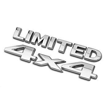 Cars 4 Logo - DSYCAR 4 X 4 +LIMITED Chrome Logo 3d Decal Emblem Logo Sticker ...