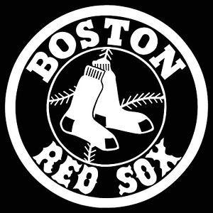 Car with Red Circle Logo - BOSTON RED SOX CIRCLE LOGO CAR DECAL VINYL STICKER WHITE or RED 3