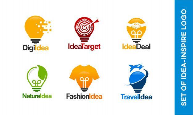 Light Bulb Logo - Set of light bulb logos Vector | Premium Download