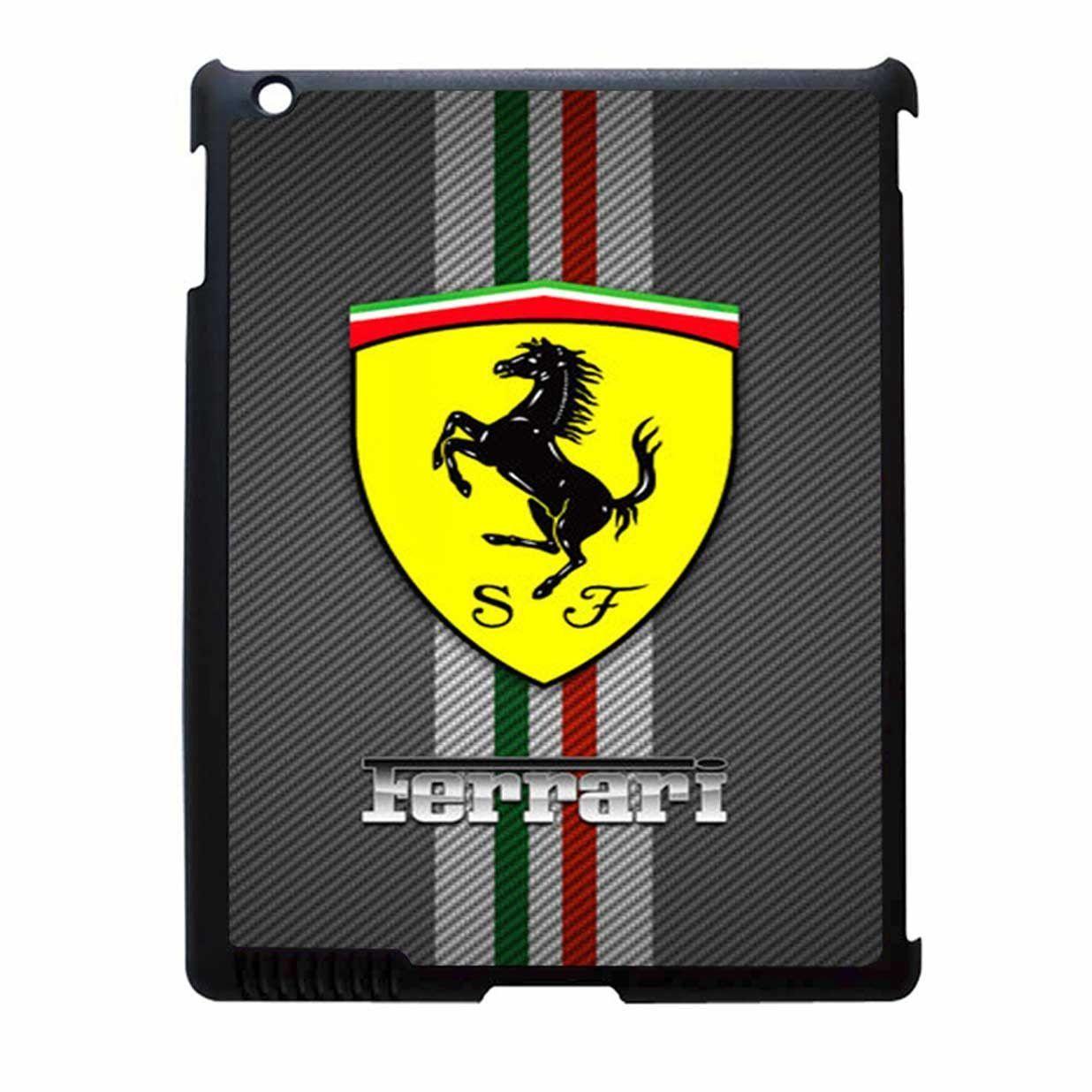 Cars 4 Logo - Ferrari Logo Carbon art 2 iPad 4 Case | Products | Cars, Ferrari ...