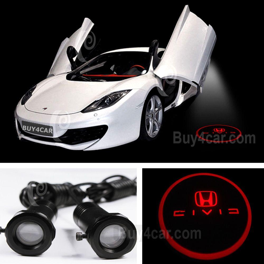 Car with Red Circle Logo - Car Logo LED Ghost Shadow Welcome Light Laser For HONDA CIVIC Red CIRCLE