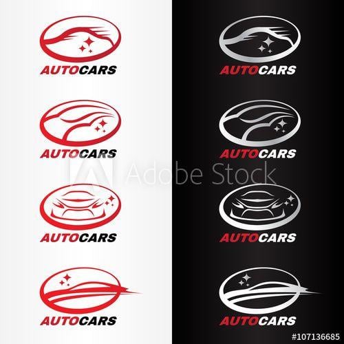 Car with Red Circle Logo - Red car circle logo vector set design - Buy this stock vector and ...