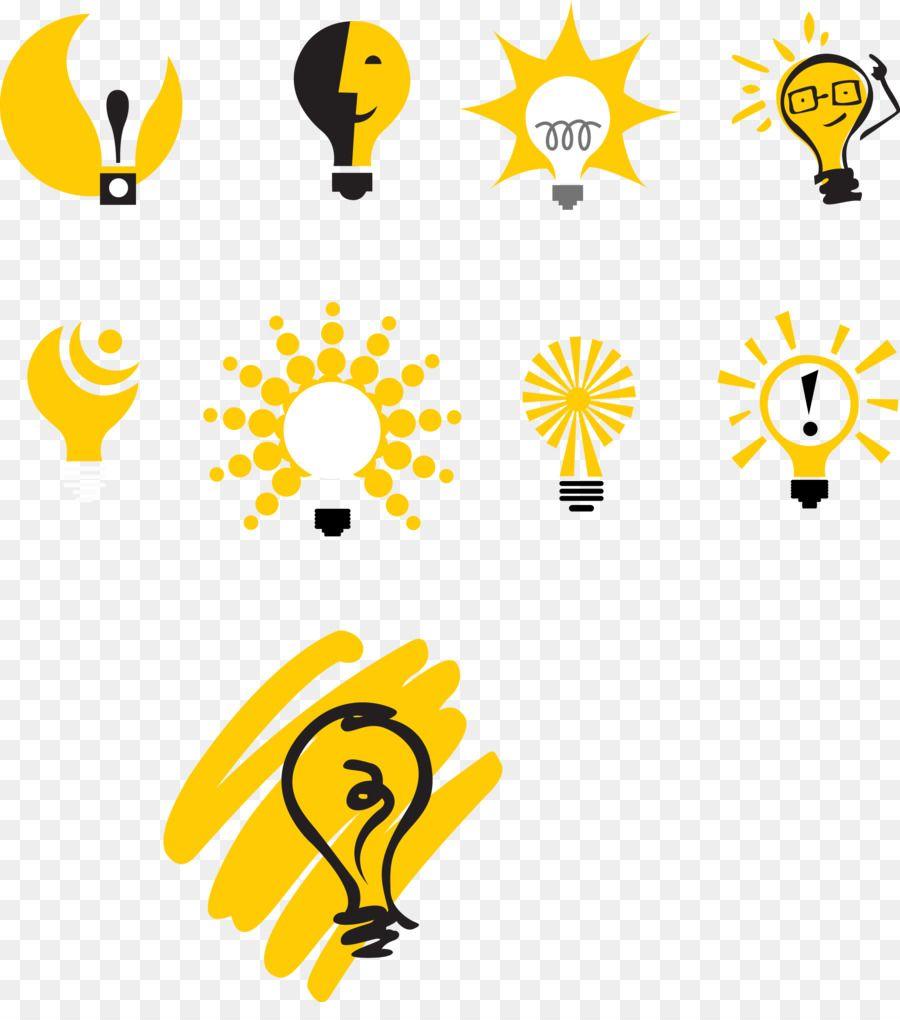 Light Bulb Logo - Incandescent light bulb Logo Lamp - Creative yellow light bulb png ...